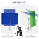 Neewer Portable 2-in-1 Chromakey Blue/Green Backdrop Screen B08BLFNR42 -Black - Brand New
