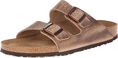 Birkenstock Unisex Arizona Sandals Tobacco Oiled Leather Size 39 Narrow - Like New