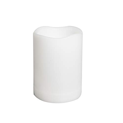 EZIGARDEN WATERPROOF LED PILLAR CANDLE OUTDOOR FLAMELESS FLICKERING WHITE - Like New