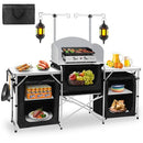 SEEUTEK CAMPING KITCHEN TABLE ALUMINUM PORTABLE OUTDOOR COOKING TABLE - Like New