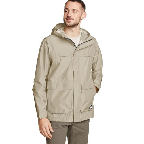 EDDIE BAUER MEN'S RAINPAC JACKET MEN 3XL BIG TALL LIGHT KHAKI - Like New