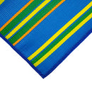 Camco 9' x 12' Handy Mat with Strap - Blue, Green, and Yellow Striped Pattern - Brand New
