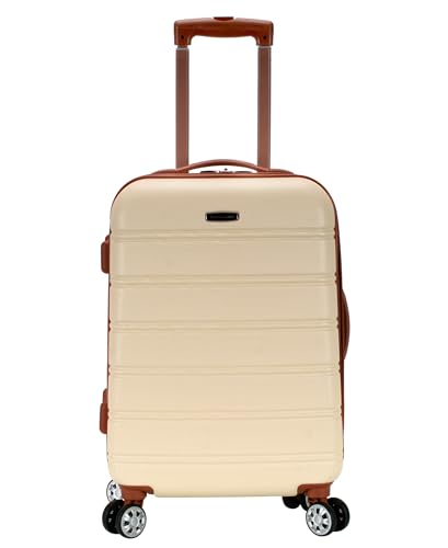 ROCKLAND MELBOURNE HARDSIDE EXPANDABLE CARRY-ON 20" - WHITE - Brand New
