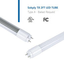 Sokply 2FT LED Tube Light Bulb 12W 5000K, 1440Lum T8 Tube - Ballast Required - Brand New
