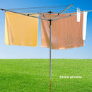 JS HANGER COLLAPSIBLE 4-ARM ROTARY UMBRELLA RACK CLOTHESLINE 131FT - GRAY - Like New