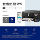 Epson EcoTank ET-2800 Wireless Color All-in-One Cartridge-Free C634F - BLACK Like New