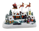 TOP TREASURES ANIMATED SANTA & REINDEER SLEIGH CHRISTMAS VILLAGE - MULTICOLOR - Like New