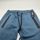 BLU ROCK MEN'S HEAVYWEIGHT SLIM-FIT FLEECE JOGGERS - SIZE: MEN S - HEATHER GREY - Brand New