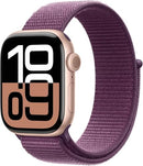 APPLE WATCH SERIES 10 GPS CELLULAR 42MM ROSE GOLD ALUMINUM CASE PLUM SPORT - Like New