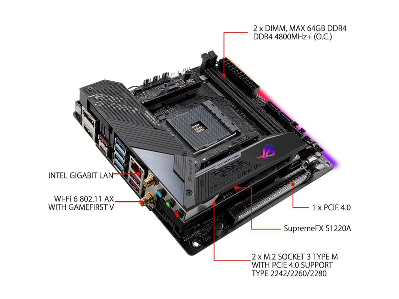 ASUS ROG Strix X570-I Gaming, X570 Mini-ITX Gaming Motherboard, AMD Ryzen