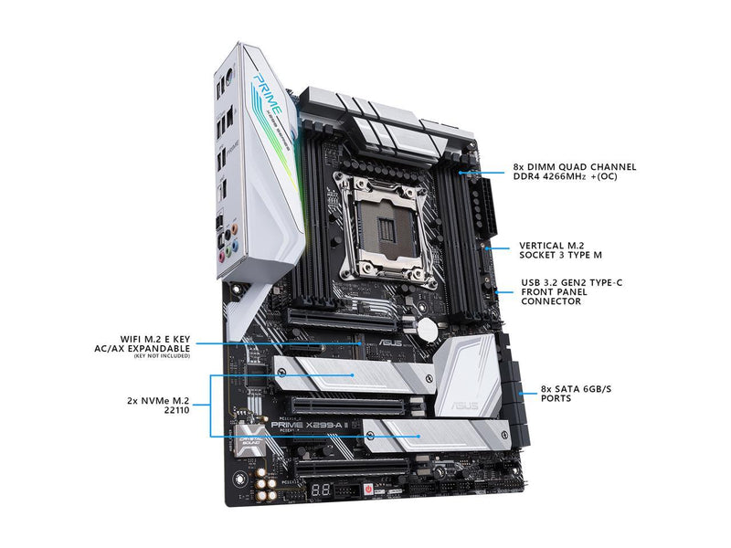 Asus Prime X299- A II ATX Motherboard (Intel X299) LGA 2066, 12 IR3555