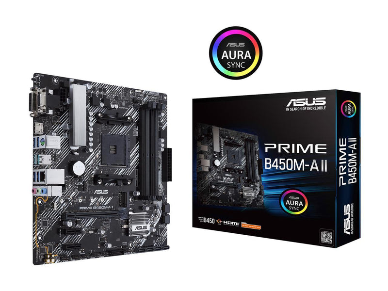 ASUS Prime B450M-A II AMD AM4 (Ryzen 5000, 3rd/2nd/1st Gen Ryzen Micro