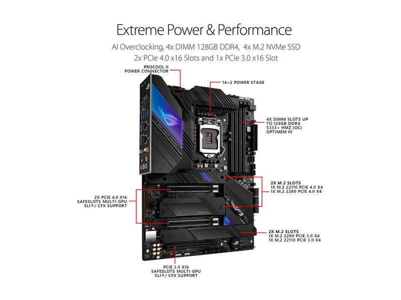 ROG Strix Z590-E Gaming WiFi 6E LGA 1200(Intel® 11th/10th Gen) ATX Gaming