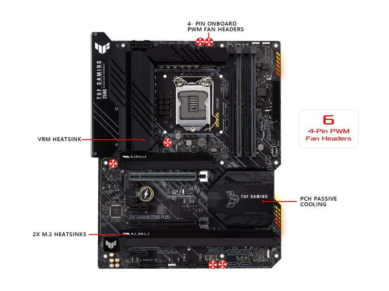 ASUS TUF Gaming Z590-Plus, LGA 1200 (Intel11th/10th Gen) ATX Gaming Motherboard