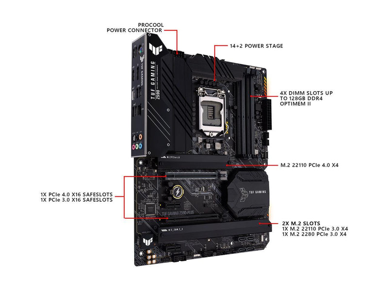 ASUS TUF Gaming Z590-Plus, LGA 1200 (Intel11th/10th Gen) ATX Gaming Motherboard