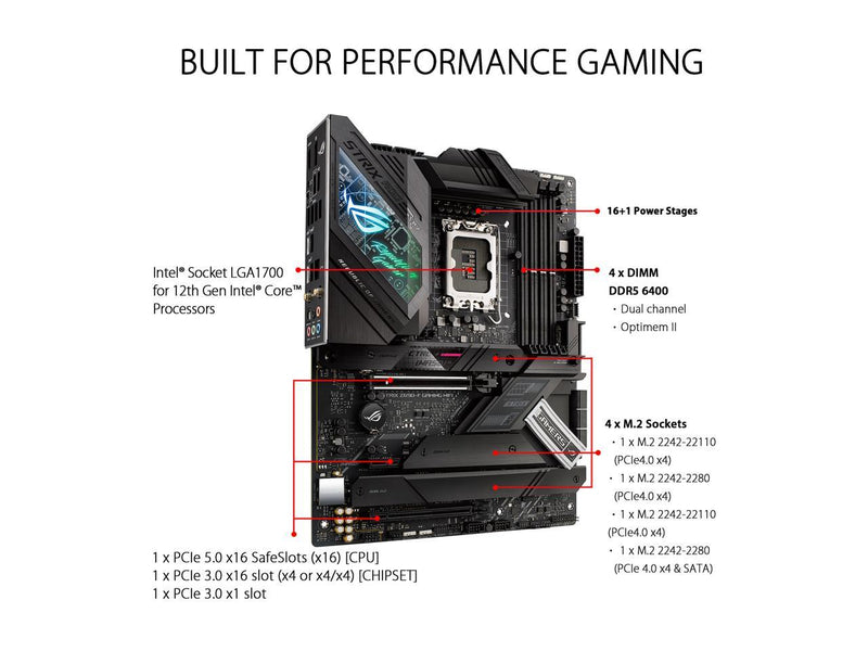 ASUS ROG Strix Z690-F Gaming WiFi 6E LGA1700(Intel 12th Gen) ATX Gaming