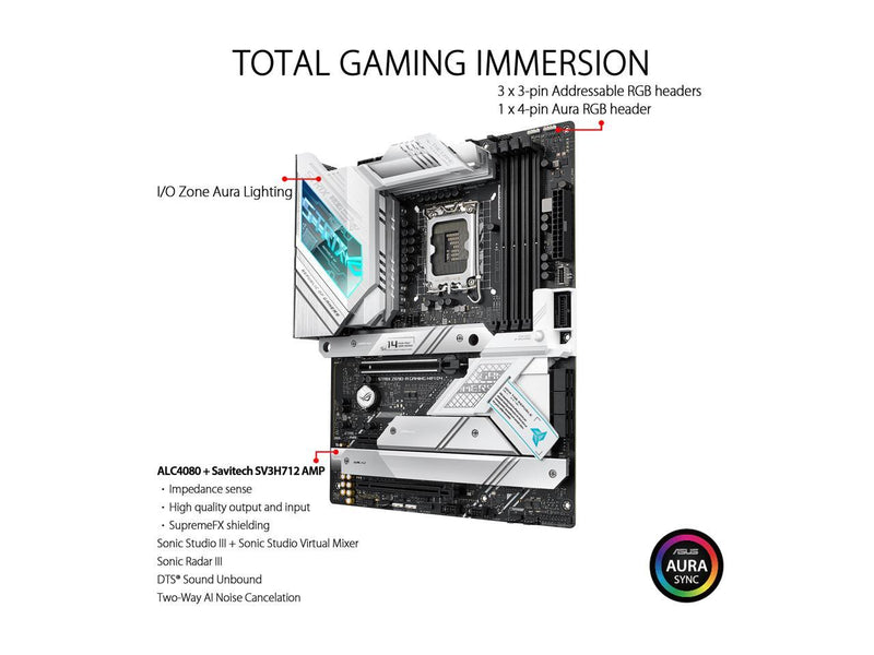 ASUS ROG Strix Z690-A Gaming WiFi D4 LGA 1700(Intel® 12th&13th Gen) ATX gaming