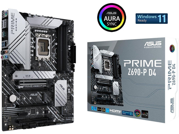 ASUS Prime Z690-P D4 LGA 1700 (Intel® 12th&13th Gen) ATX motherboard (PCIe