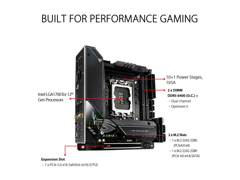 ASUS ROG Strix Z690-I Gaming WiFi 6E LGA 1700 (Intel 12th Gen) mini-ITX