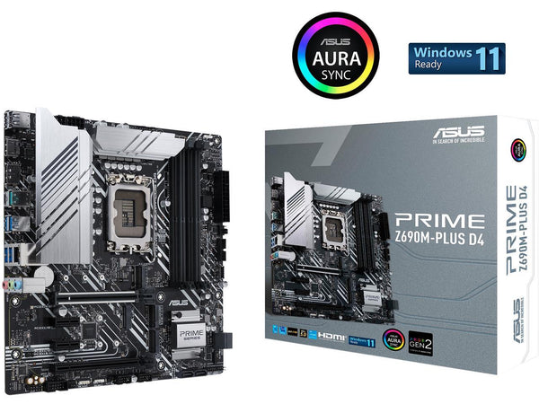 ASUS Prime Z690M-Plus D4 LGA 1700(Intel® 12th&13th Gen) microATX motherboard