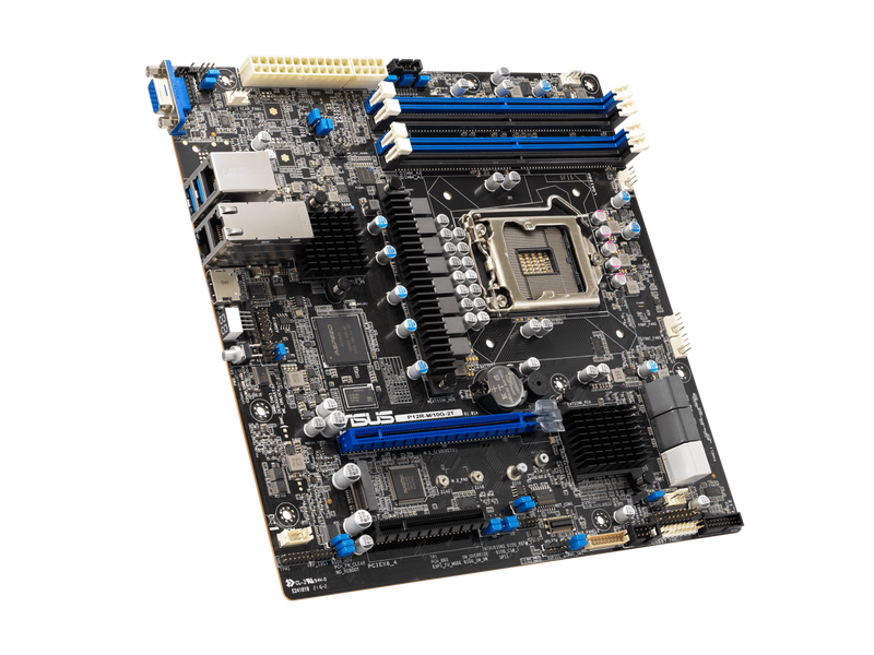 Intel® Xeon® E-2300 LGA 1200 Micro-ATX server motherboard with four DIMM and one