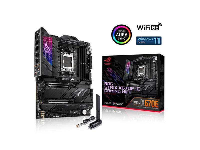 ASUS ROG STRIX X670E-E GAMING WIFI AMD X670 AM5 Ryzen Desktop 9000 8000 & 7000