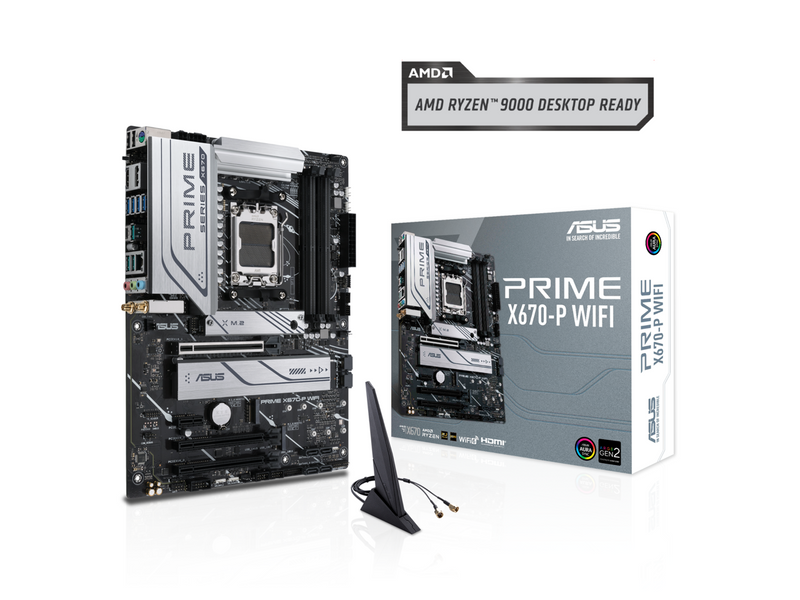 ASUS PRIME X670-P WIFI AMD X670 AM5 Ryzen Desktop 9000 8000 & 7000 ATX