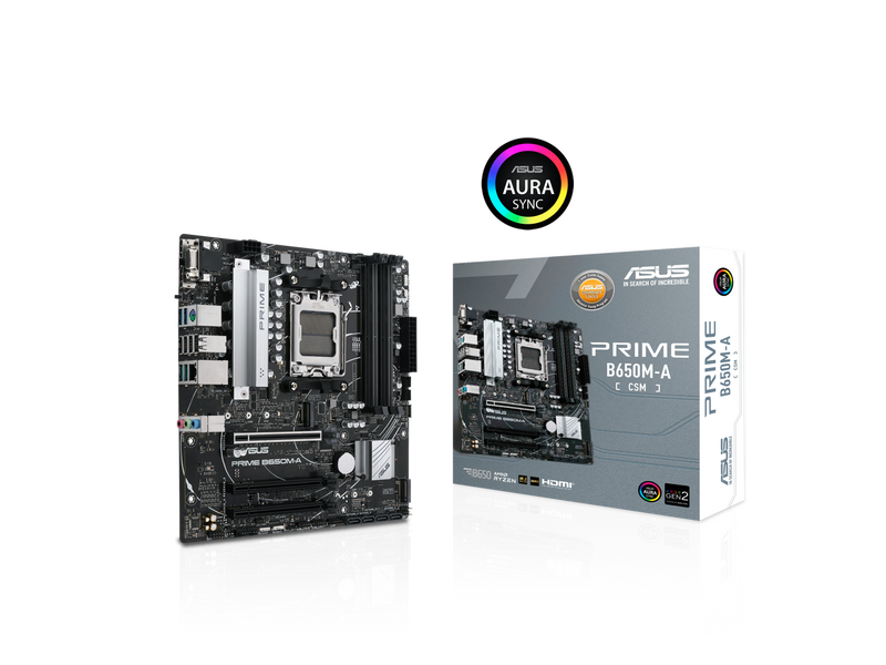 ASUS PRIME B650M-A-CSM Micro-ATX commercial motherboard, DDR5, PCIe 5.0 M.2