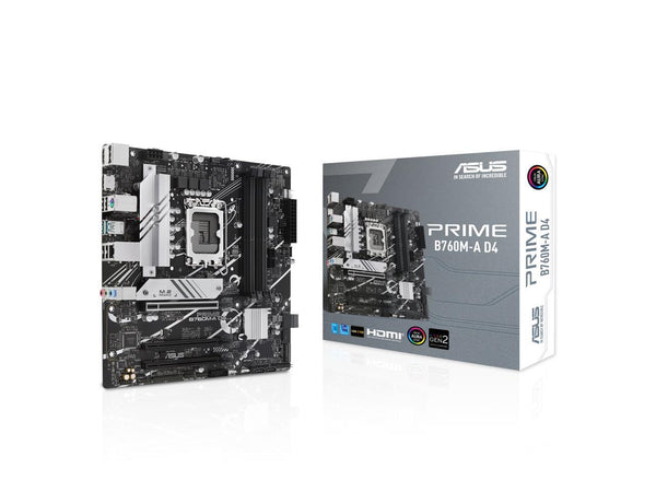 ASUS PRIME B760M-A D4 Intel B760 (LGA 1700)(13th and 12th Gen)  mATX