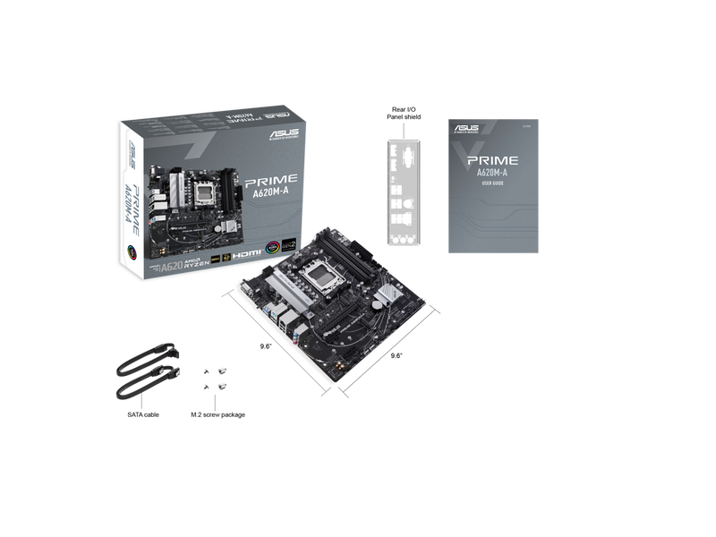 ASUS PRIME A620M-A-CSM AMD AM5(Ryzen 7000) mATX commercial motherboard (PCIe