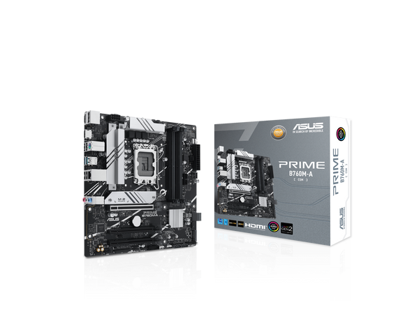 ASUS PRIME B760M-A Intel B760 (LGA 1700)(13th and 12th Gen) mATX motherboard,