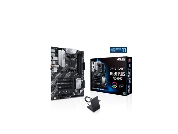 ASUS Prime B550-PLUS AC-HES AMD AM4 (3rd Gen Ryzen) ATX motherboard (dual M.2,