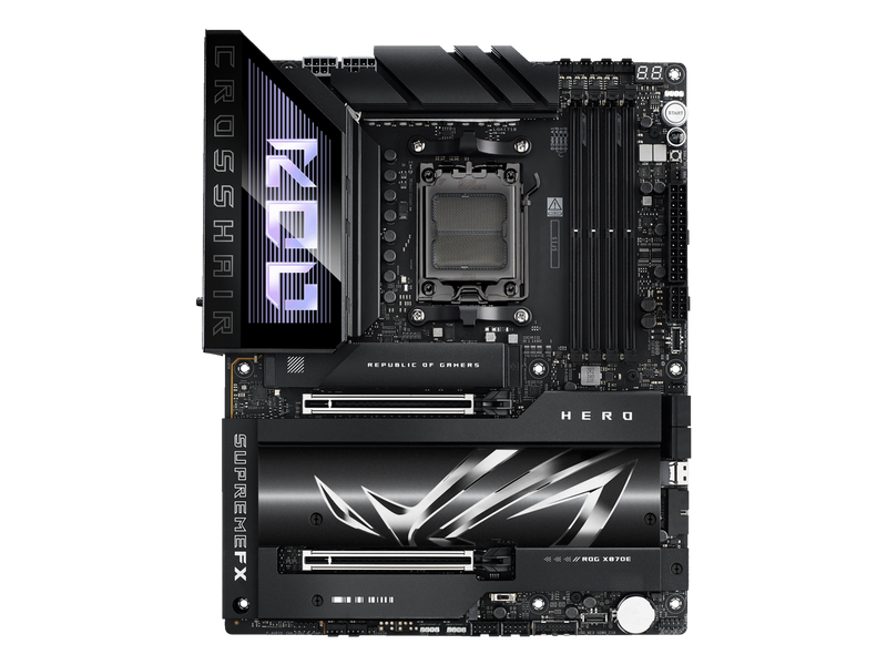 ASUS ROG CROSSHAIR X870E HERO AMD X870E AM5 ATX motherboard, Advanced AI PC