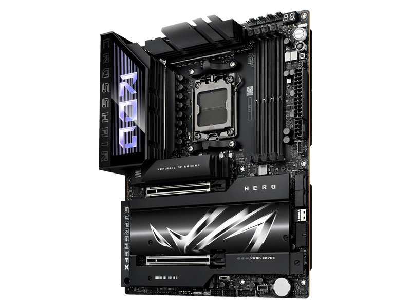 ASUS ROG CROSSHAIR X870E HERO AMD X870E AM5 ATX motherboard, Advanced AI PC