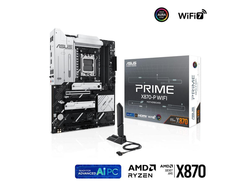 ASUS PRIME X870-P WIFI AMD AM5 X870 ATX motherboard 14+2+1 80A DrMOS power