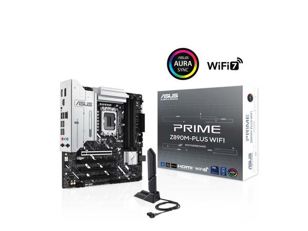 ASUS PRIME Z890M-PLUS WIFI Z890 LGA 1851 mATX motherboard, Intel® Core™ Ultra