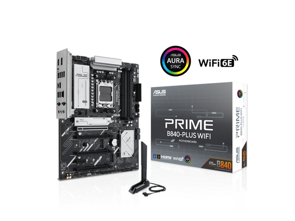 ASUS PRIME B840-PLUS WIFI AMD AM5 B840 ATX motherboard, Advanced AI Ready, DDR5,