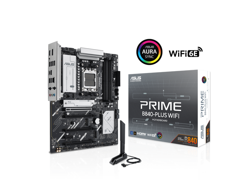 ASUS PRIME B840-PLUS WIFI AMD AM5 B840 ATX motherboard, Advanced AI Ready, DDR5,