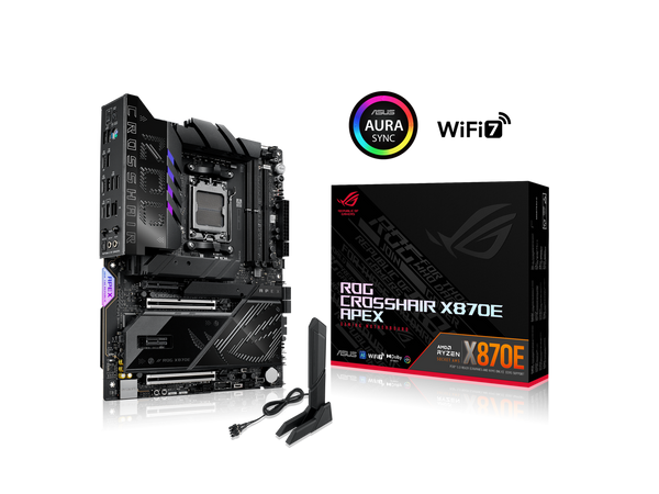 ASUS ROG CROSSHAIR X870E APEX AMD X870E AM5 ATX motherboard, Advanced AI