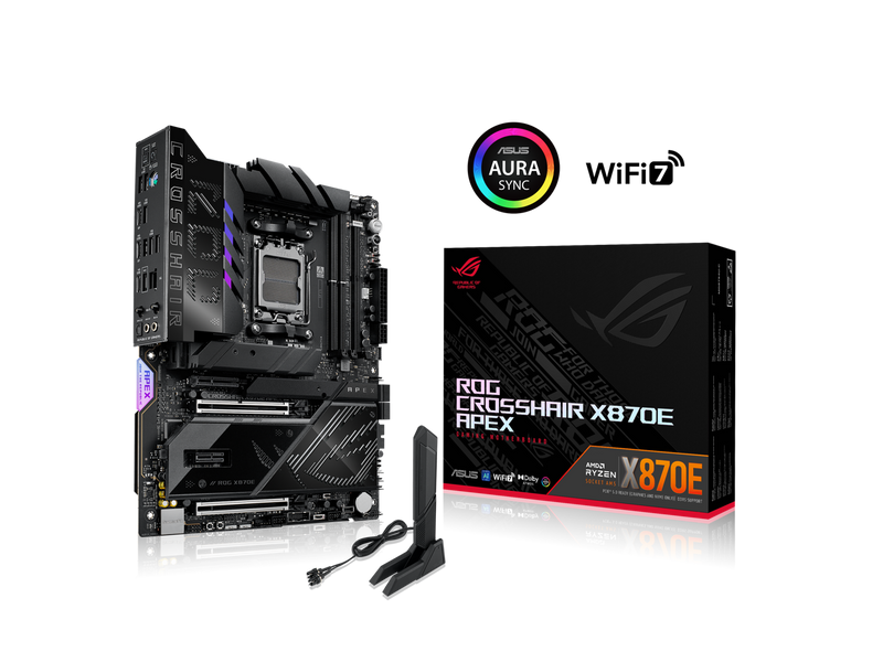 ASUS ROG CROSSHAIR X870E APEX AMD X870E AM5 ATX motherboard, Advanced AI