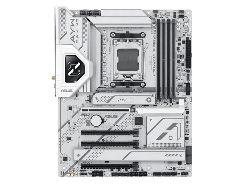 ASUS X870 AYW GAMING WIFI W AMD X870 AM5 ATX motherboard, 12+2+1 80A DrMOS power