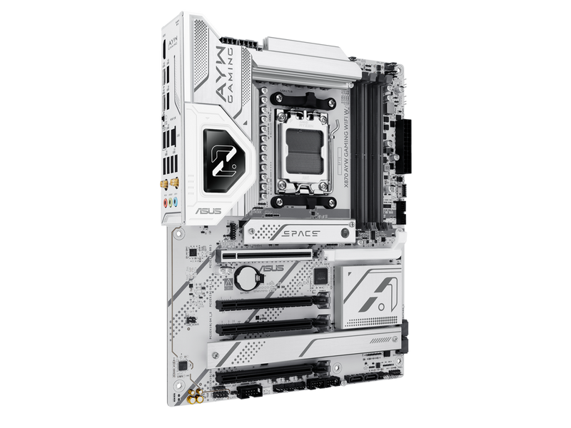 ASUS X870 AYW GAMING WIFI W AMD X870 AM5 ATX motherboard, 12+2+1 80A DrMOS power