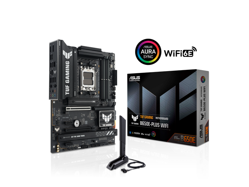 ASUS TUF GAMING B650E-PLUS WIFI AMD B650 ATX motherboard, 12+2+1 80A DrMOS power
