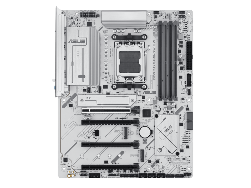 ASUS B850 MAX GAMING WIFI W - AMD AM5 ATX Motherboard, White PCB, DDR5, PCIe 5.0