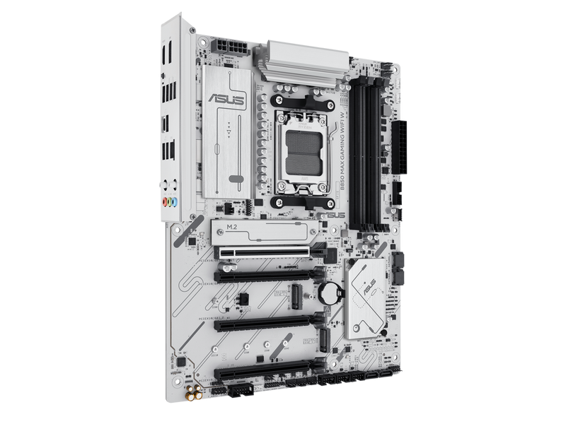 ASUS B850 MAX GAMING WIFI W - AMD AM5 ATX Motherboard, White PCB, DDR5, PCIe 5.0