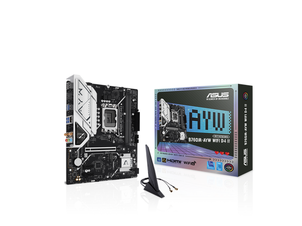 ASUS B760M-AYW WIFI D4 II Intel B760 (LGA 1700) microATX mATX motherboard, PCIe