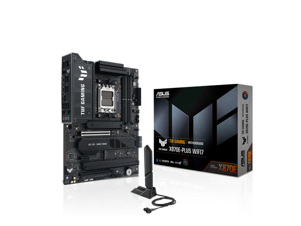 ASUS TUF GAMING X870E-PLUS WIFI7 AMD X870E ATX Motherboard with 16+2+1 80A Power