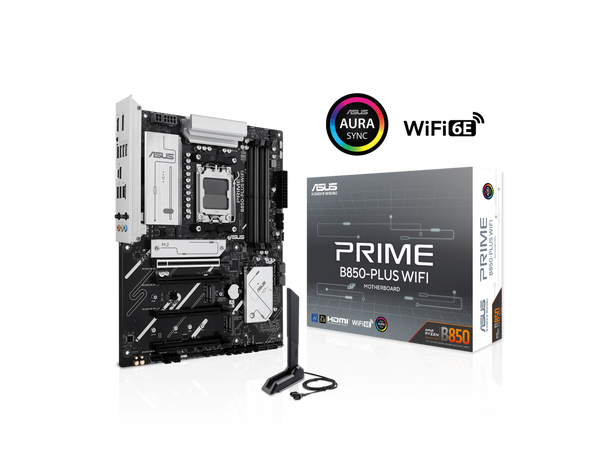 ASUS PRIME B850-PLUS WIFI AMD AM5 AMD B850 ATX motherboard, DDR5, PCIe 5.0