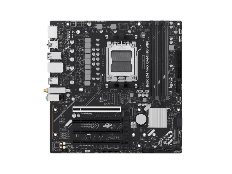 ASUS B650EM MAX GAMING WIFI AMD B650 mATX motherboard, DDR5, PCIe 5.0 Ready,