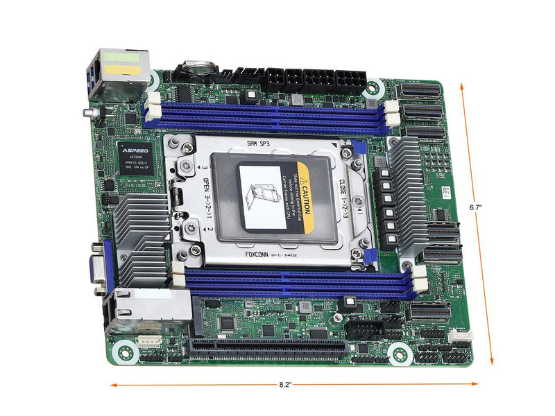 AsRock Rack ROMED4ID-2T Proprietary(Deep Mini-ITX) Server Motherboard